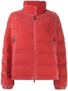 Moncler Ladies Copenhague Silk Blend Devore Velvet Jacket In Pink