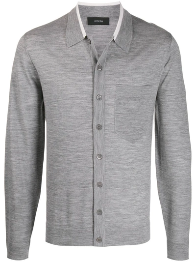 Joseph Fine Knit Lightweight Shirt In Grey