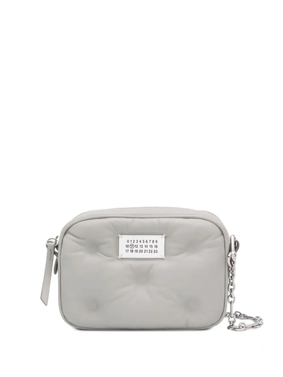Maison Margiela Glam Slam Micro Leather Shoulder Bag In Grey