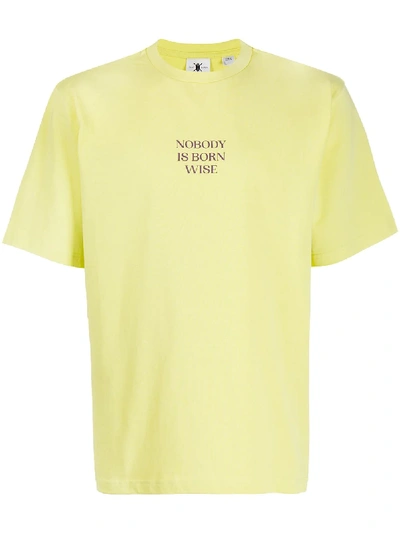 Daily Paper Oversized Slogan Print T-shirt In Yellow