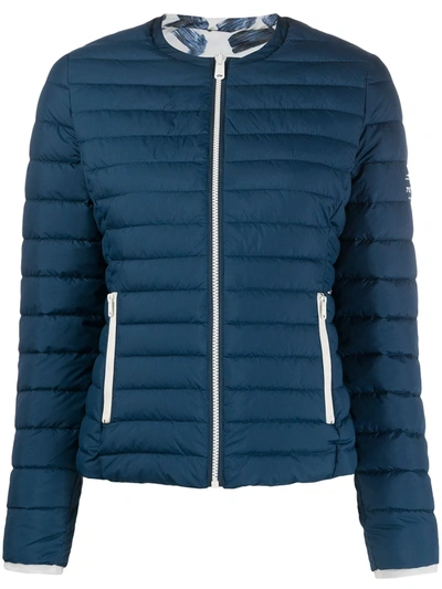Ecoalf Fitted Puffer Jacket In Blue