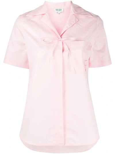 Kenzo Bow Detail Shirt In Pink