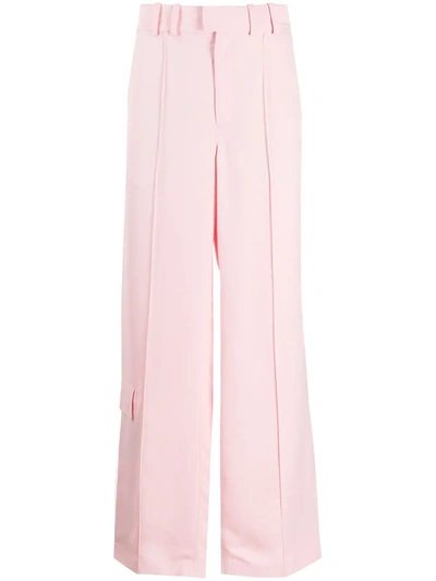 Heron Preston Pleated Wide-leg Trousers In Pink
