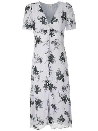 Michael Michael Kors Floral-print Midi Dress In Lavendermist