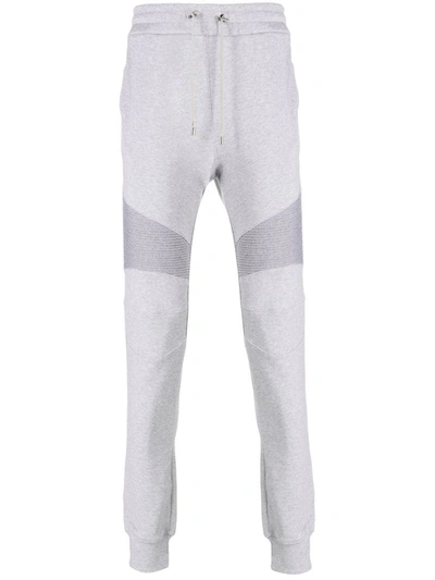Balmain Straight-leg Track Pants In Grey