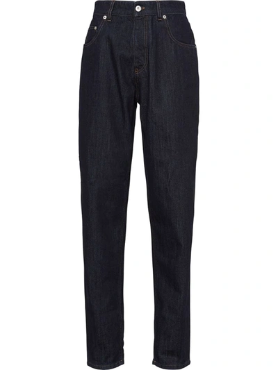 Miu Miu Lauren High-waisted Jeans In Blue