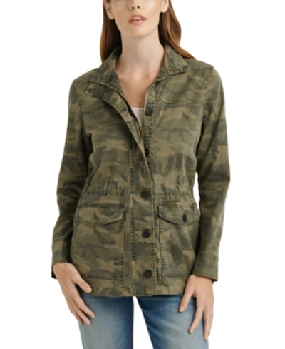 Lucky Brand Camo Print Utility Jacket In Green