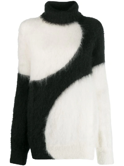 Gianluca Capannolo Two-tone Relaxed-fit Jumper In Black White