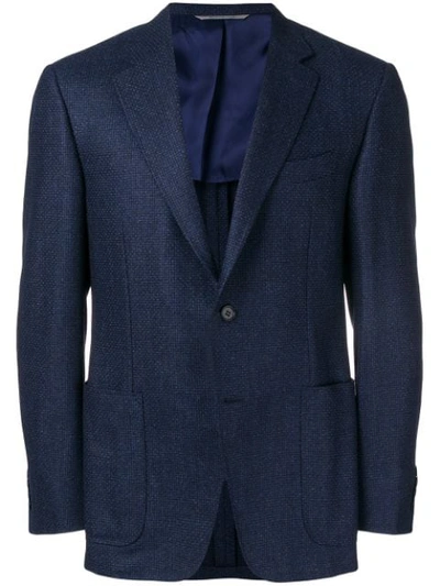 Canali Cashmere Single-breasted Blazer In Blue