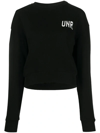 Ben Taverniti Unravel Project Logo Long-sleeve Sweatshirt In Black