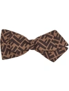 Fendi Monogram Print Hair Clip In Brown