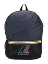 K-way Kids' Logo Patch Backpack In Blue
