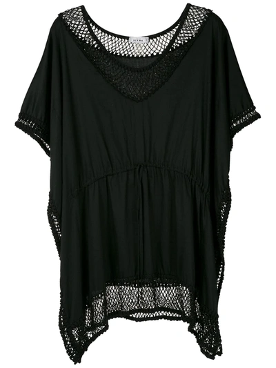 Amir Slama Embroidered Short Dress In Black