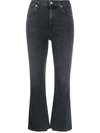 Citizens Of Humanity Demy Cropped Flared Jeans In Grey