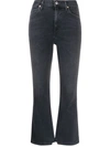 Citizen Of Humanity Demy Cropped Flared Jeans In Grey