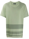 Joseph Striped Logo Print T-shirt In Green