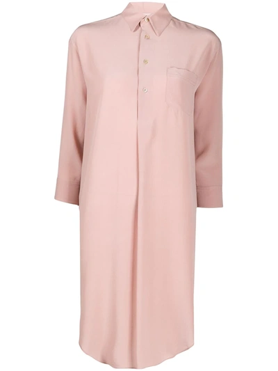 Blanca Vita Aida Silk Crepe Shirt Dress In Ametista