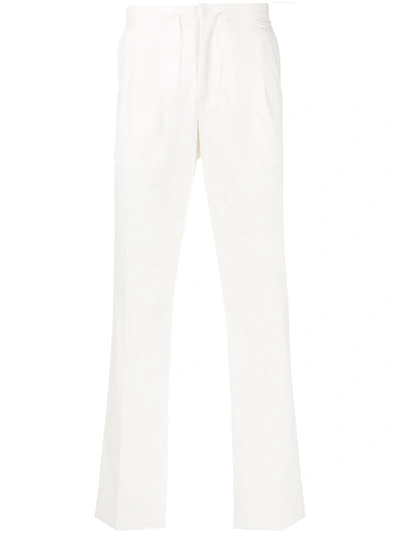 Brett Johnson Drawstring Waist Chinos In White