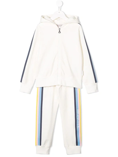Moncler Kids' Logo Stretch-cotton Tracksuit In White