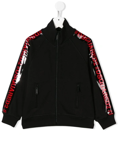 Dsquared2 Kids' Black Cotton Track Jacket