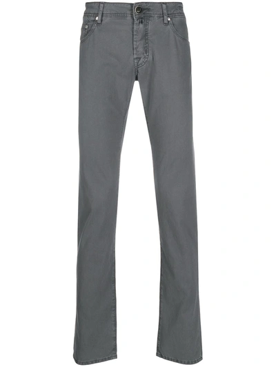 Jacob Cohen Low-rise Slim Fit Jeans In Grey