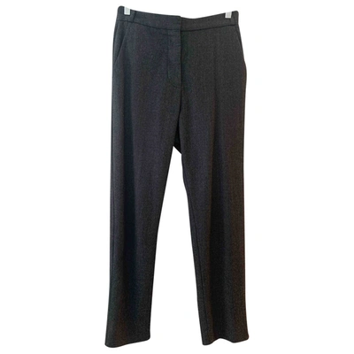 Pre-owned Stella Mccartney Wool Carot Pants In Grey
