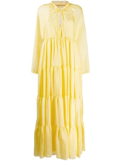 Ermanno Scervino Tiered Maxi Dress In Giallo