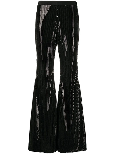 Amen Sequin Embellished Trousers In Black