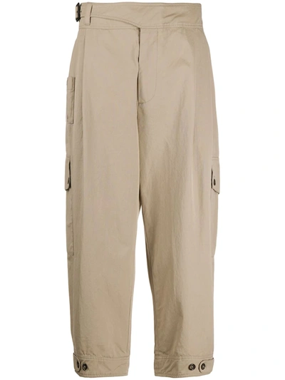 Dolce & Gabbana Cropped Chino Trousers In Neutrals