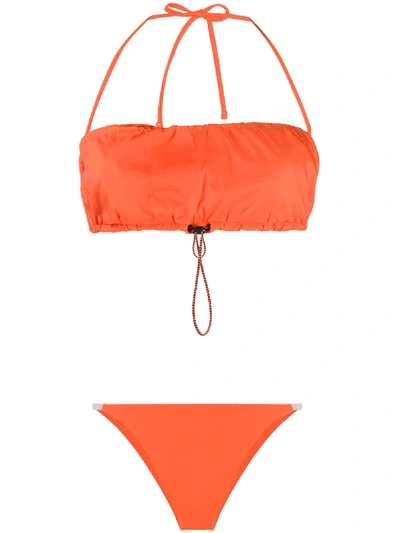 Heron Preston Ripstop Drawstring Bikini Set In Orange