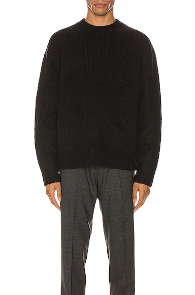 Acne Studios Classic Crewneck Sweater In Black In All Black