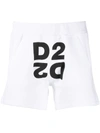 Dsquared2 Mirrored Logo Bermuda In White