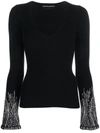 Ermanno Scervino Crystal Embellished Jumper In Nero