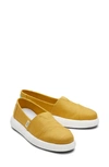 Toms Alpargata Slip-on In Yellow Canvas