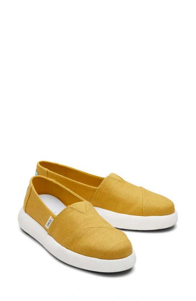 Toms Alpargata Slip-on In Yellow Canvas