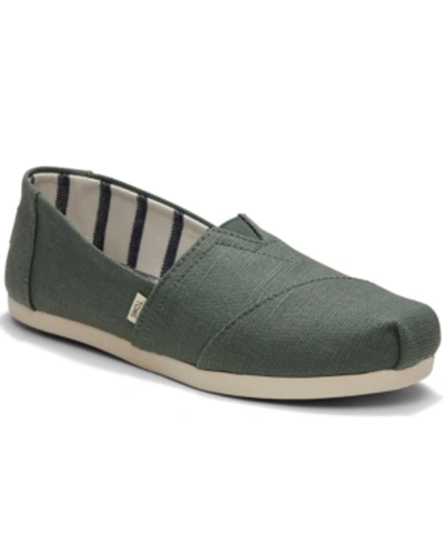 Toms Women's Printed Alpargata Flats Women's Shoes In Olive Canvas