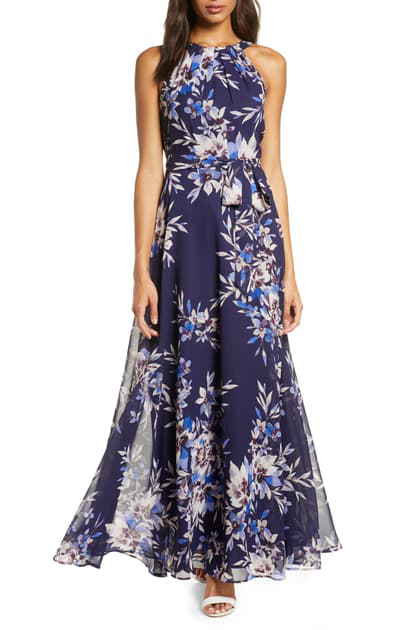 eliza j halter maxi dress