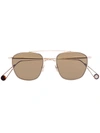 Ahlem 22kt Gold-plated Place De L'ecole Sunglasses In 棕色