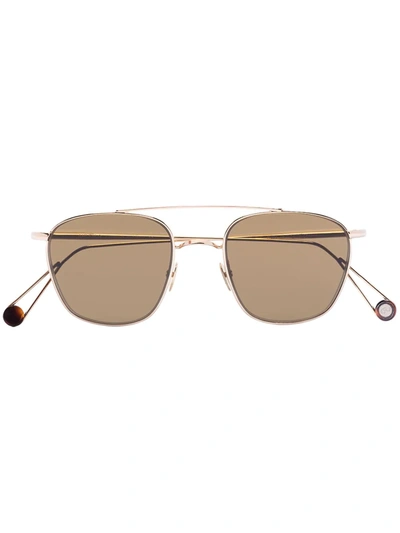 Ahlem 22kt Gold-plated Place De L'ecole Sunglasses In 棕色