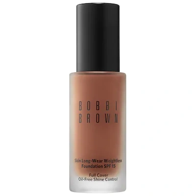 Bobbi Brown Skin Long-wear Weightless Liquid Foundation With Broad Spectrum Spf 15 Sunscreen, 1 oz In Warm Walnut W096 (deep Brown With Yellow Undertones)