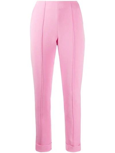 Alex Perry High-waisted Turn Up Cuff Trousers In Pink
