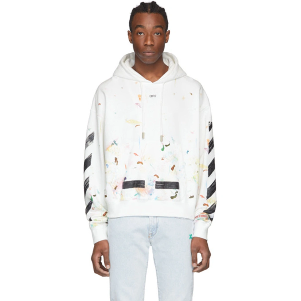 Off-white Ssense Exclusive White Galaxy Brush Hoodie | ModeSens