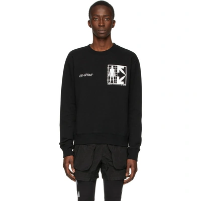 Off-white Half Arrow Man Long Sleeve Tee In 1001 Blkwht