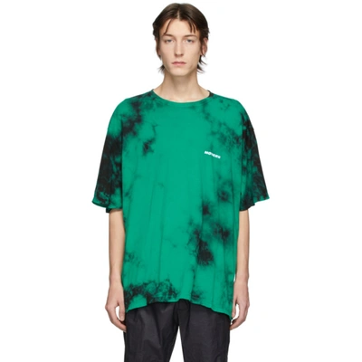 Off-white 绿色 And 黑色“modern”扎染 T 恤 In Green