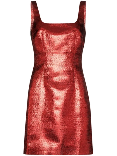 De La Vali Minikleid Mit Eckigem Ausschnitt In Red