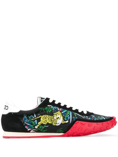 Kenzo Black Move Tiger Low Top Sneakers