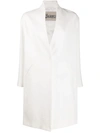 Herno Inverted-lapel Single Breasted Coat In White