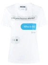 Moschino Chat Jersey T-shirt In White