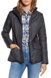 Barbour Cavalry Fleece Lined Quilted Jacket In Navy