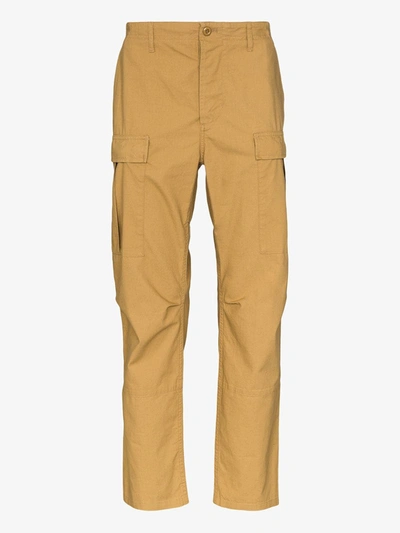 Balenciaga Straight Leg Cotton Ripstop Cargo Trousers In Brown